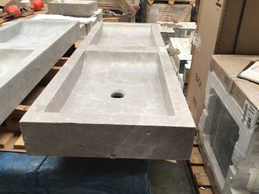 Natuursteen Marmer Beige Dubbele Wastafel 120x40 cm