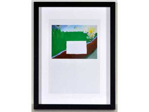 Roger Raveel - The big event with a white rectangle - offset