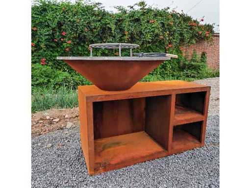 BBQ, heating, knives, trampoline, garden furniture and artificial plants