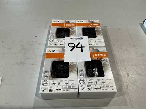 4x Stihl 3689 000 0067 Chaîne pour tronçonneuse