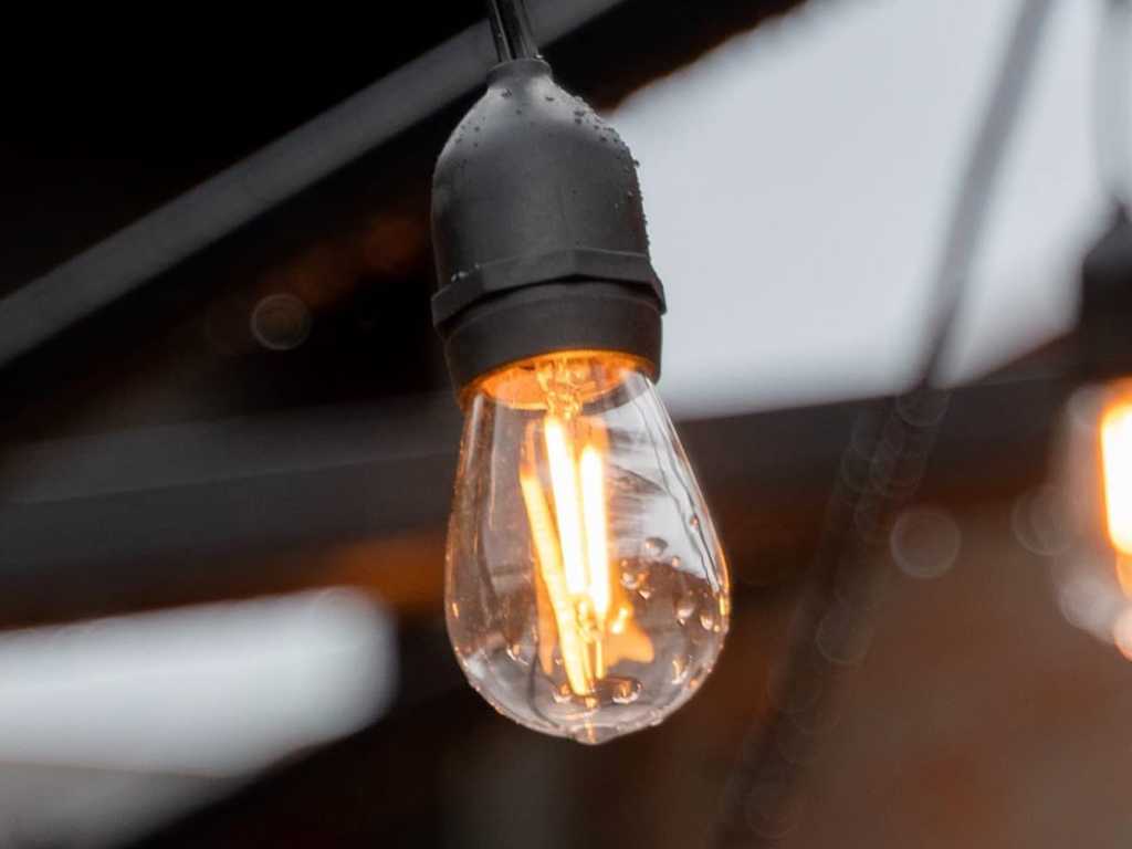 Ampoule LED antichoc en plastique à filament E27 S14 2W 2700K (100x)