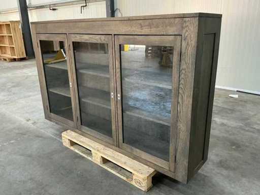 Szafka Oak Shop / witryna wystawowa 120,5x200,5x40,5cm