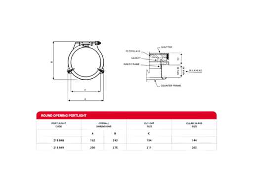 Hublot en acier inoxydable Nemo 211 mm - 218 849