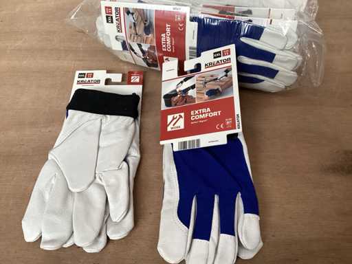 R?kawica techniczna do pracy Kreator KRTW003XXL, skóra, ci??ka jako??, rozmiar 11 (36x)