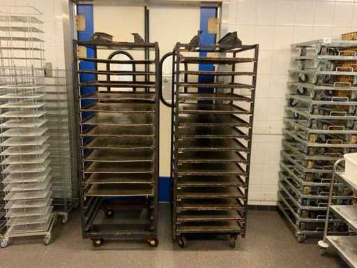 Carrello da forno da forno in acciaio inox Hein da 15 pezzi (2x)