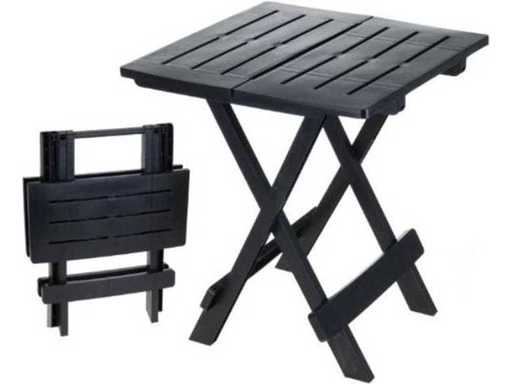  Tavolo da giardino pieghevole - 79x72x92 cm - Nero
