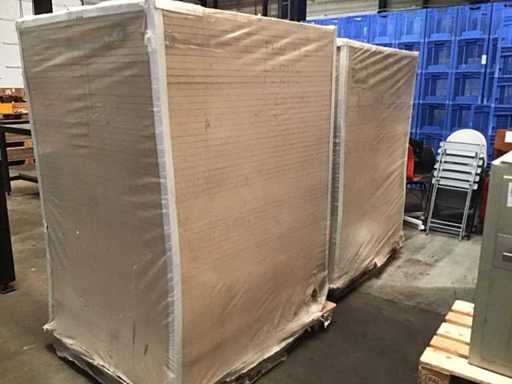 Pallets of fire-retardant plates (2x) (total 130 pieces)
