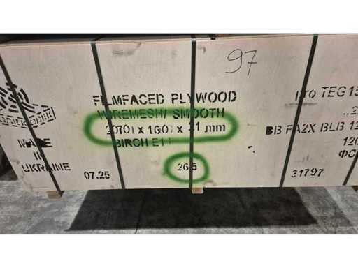 Fâșii lungi de placaj de placaj de beton. 2070x160x21 - 265 bucăți