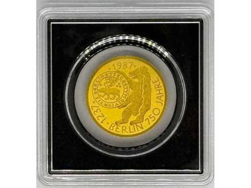 Goud 999 (1/1000 oz) – 5 Deutsche Mark "25 jaar van de Basiswet" – Duitsland – 1974 – 16 mm