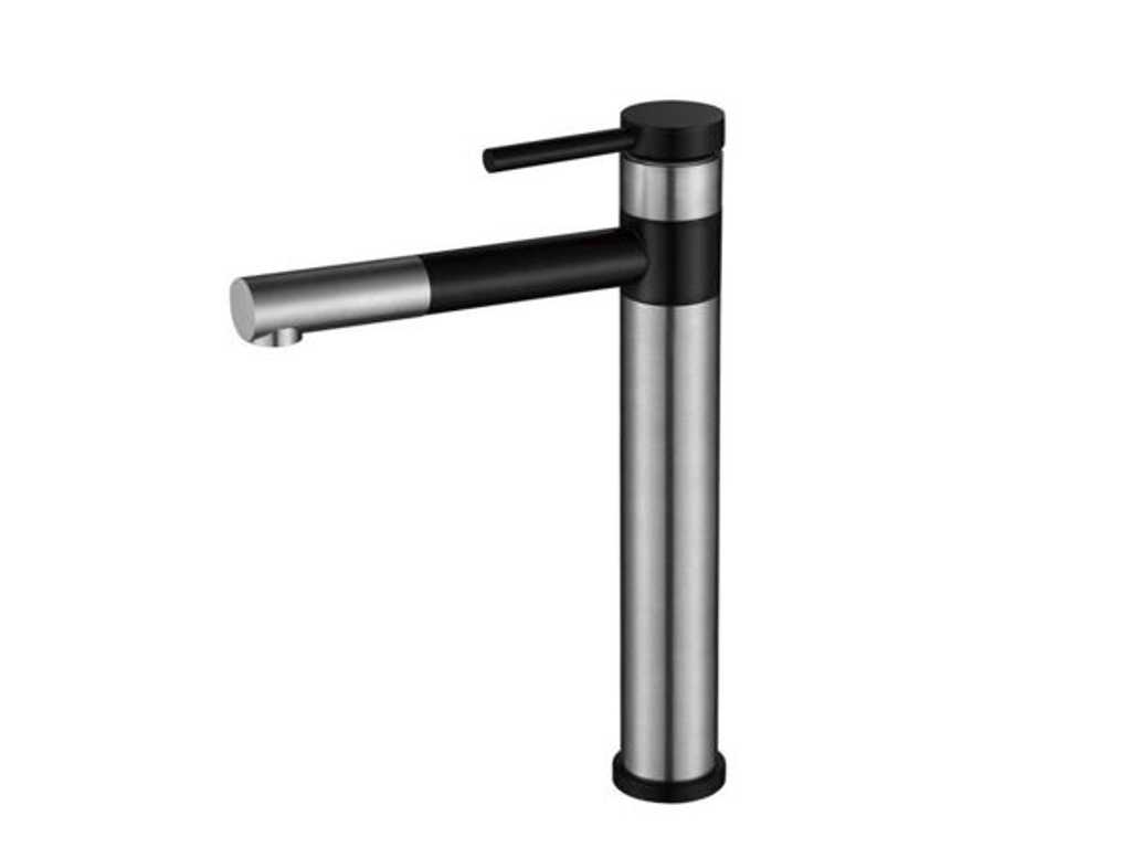 Klea - High - Design - Washbasin mixer tap High Stainless steel-Matt black