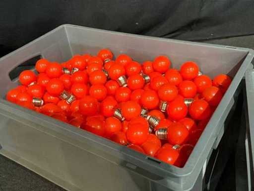 Ledbol 0,8 Watt E27 rood ( ca. 300 x )