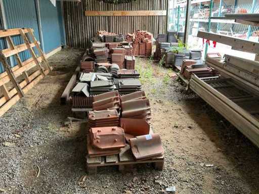 Batch of various roof tiles