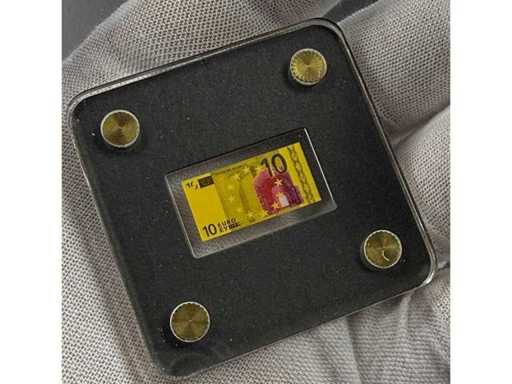 Gouden bankbiljet 10 euro – 999 zuiver goud 1/500 oz – inclusief certificaat