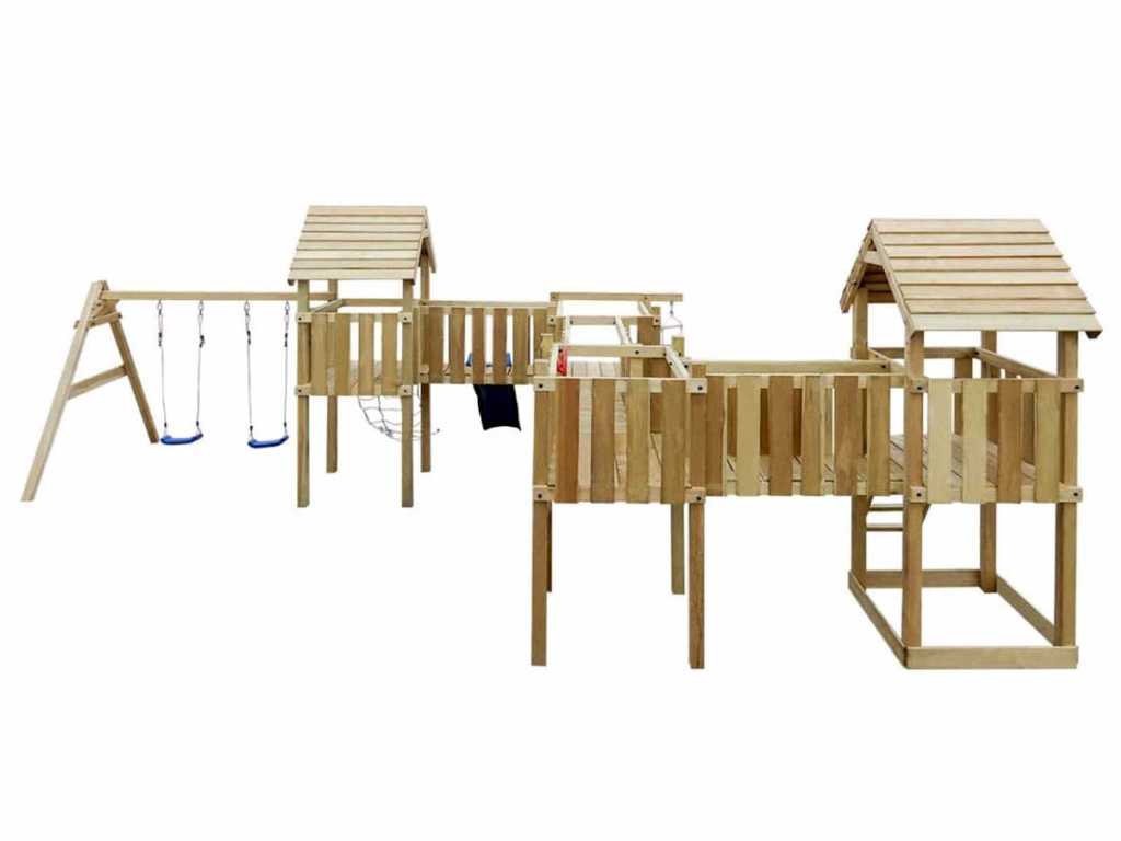 Playhouse with slide and swings 800x615x294 cm