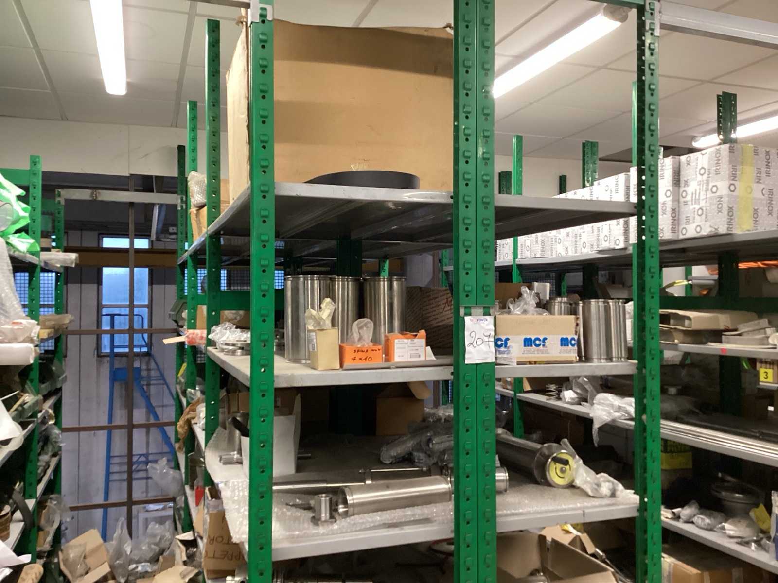 various materials on double shelving