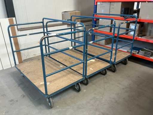 Carrello in acciaio per magazzino (3x)