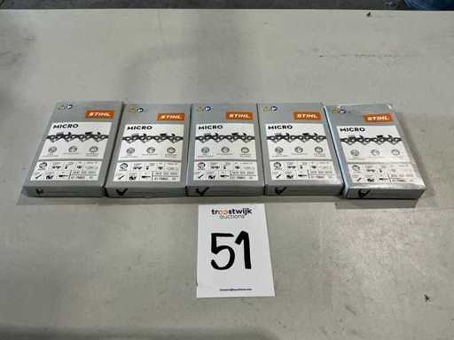 5x Stihl 3610 000 0050 Chaîne pour tronçonneuse
