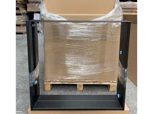 2x cadru metalic în U îngust