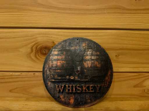 Metal advertising sign round 20cm