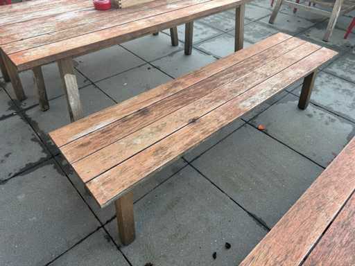 Hutten - Houten terrasbank (2x)