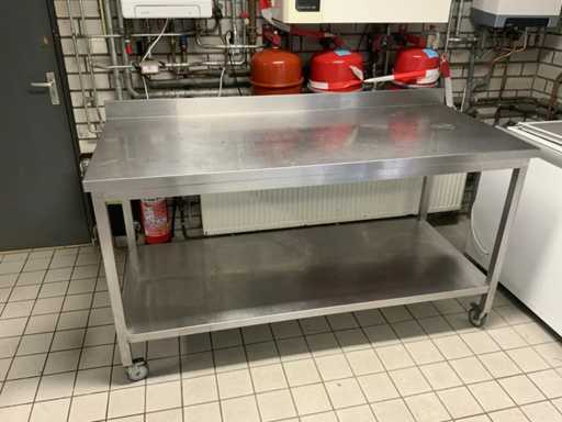 Table de travail mobile en acier inoxydable