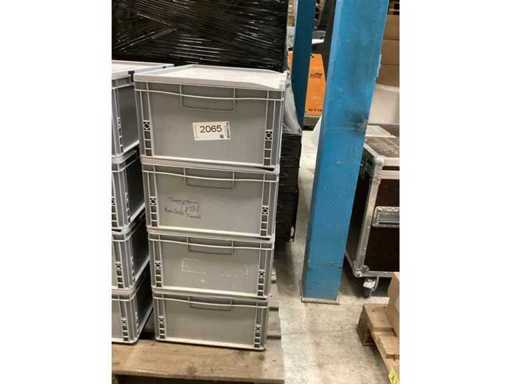 Caja de plástico de 4 piezas, Auer, 60 cm x 40 cm x 22 cm con tapa