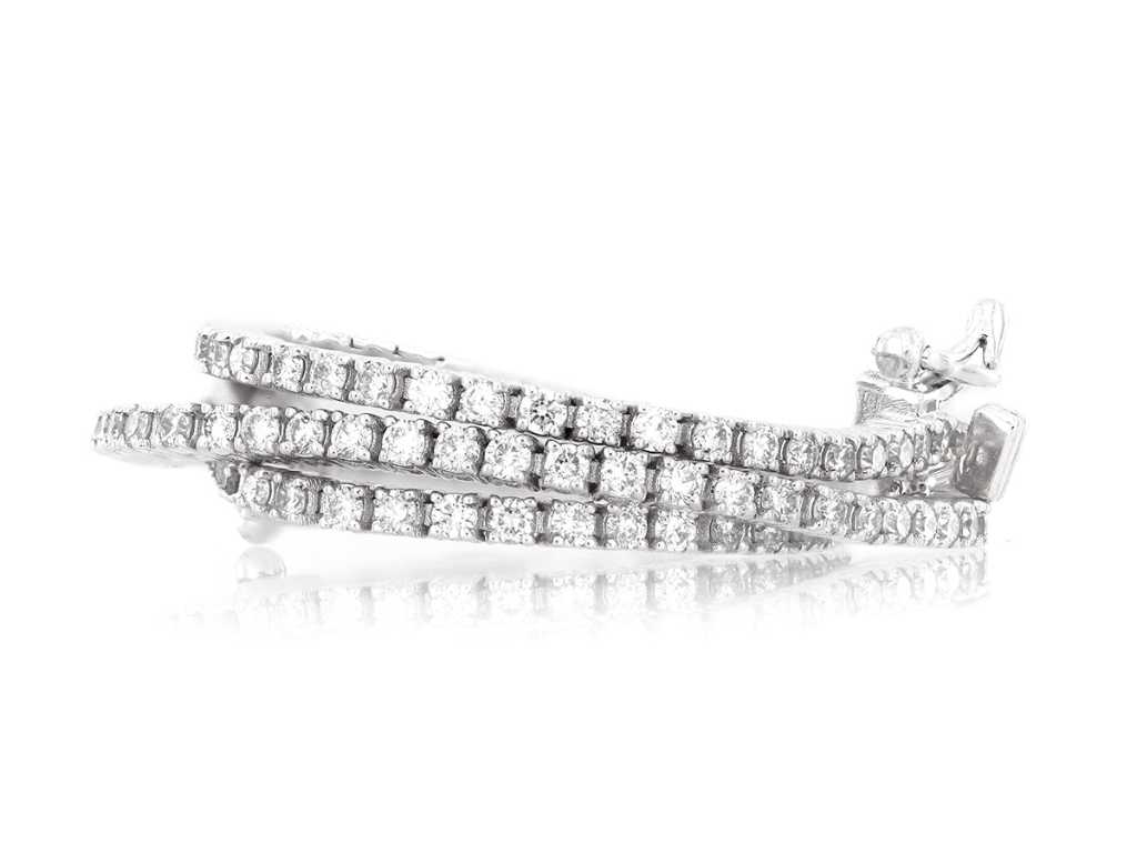 Bracelet en or blanc 14 carats avec diamant de laboratoire de 1,0 carat