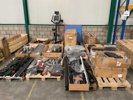 Lot of fitness (equipment), accessories and parts, 12 pallets