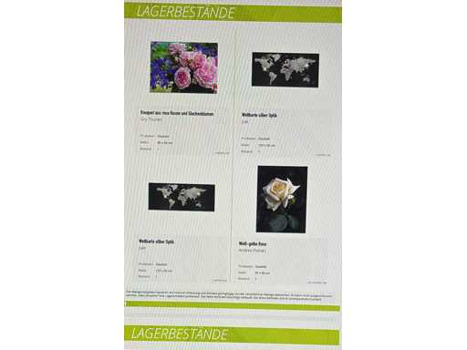 ARTLAND Rimanenze Stock Murales - Immagini in vetro di diverse dimensioni e stampate con motivi diversi