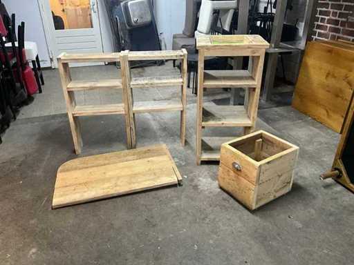 Armoire et tiroir en bois pour échafaudage (5x)