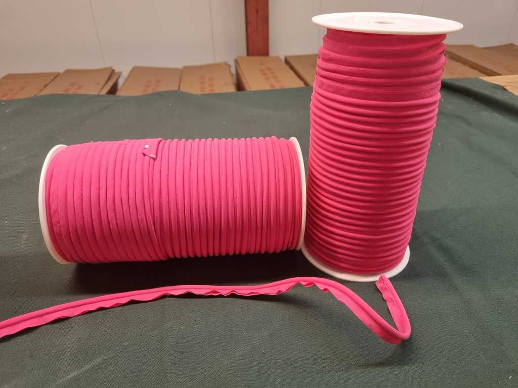 200m pipingband / paspelband 2 rollen x 100 meter rose