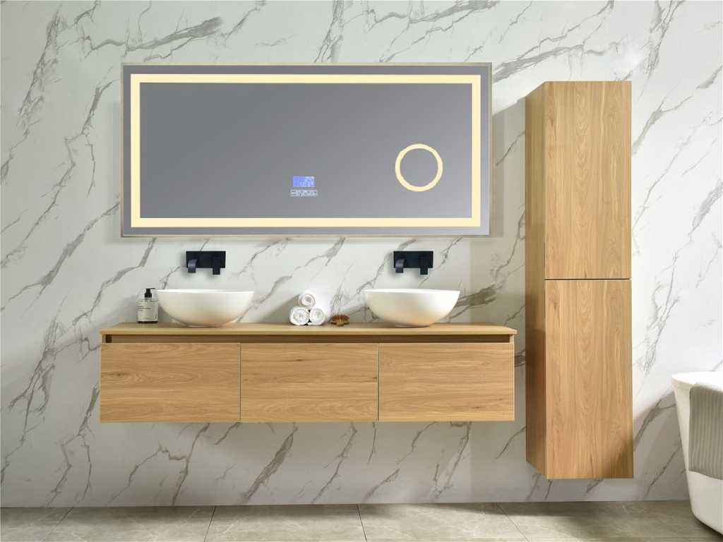 Bathroom furniture Jeffrey natural oak 160 cm NEW