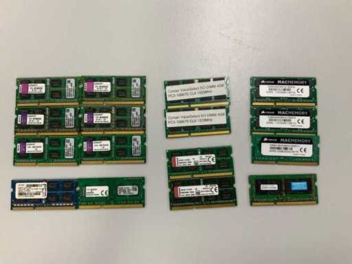 64GB(16x 4GB) DDR3 SO-DIMM van diverse merken