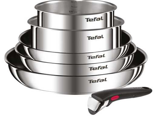 TEFAL 6-delige all-cooker kookgerei set inclusief inductie INGENIO COOK EAT