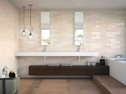 Carrelage mural 48m2 Ivoire de corail brillant 7,5x30cm