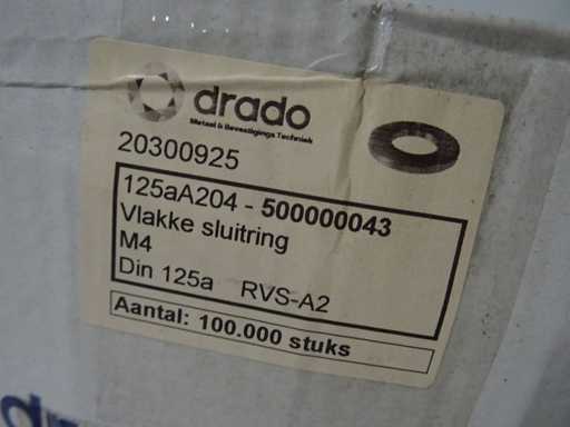 Drado - 125aA204 - Arandela plana M4 (20000x)