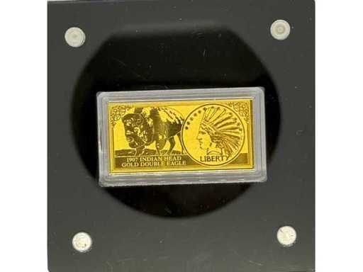 Goud 999 (1/200 oz) – 1877 Goud Half Union Patroon – Proof Bar – 2022