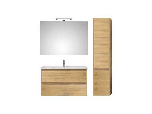 Pelipal - Calypsos 90 cm - Badmeubelset Greeploos Riviera Eiken + Hoge Kast