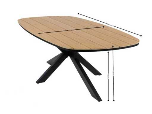 Cadiz - Masă de grădină (240x115cm)