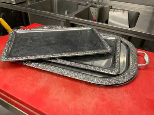 Plats de service en acier inoxydable (9x)