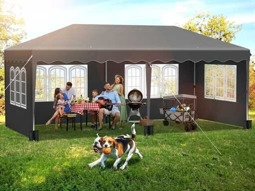 Tonnelle pliante-  3x6M - gris