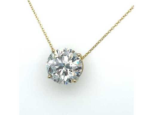 Colier din aur de 14 carate cu diamant de 5,00 ct