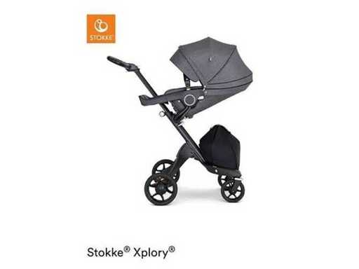 Stokke XPLORY Blk BlackMel cu BLK Hdl - Cărucior de lux