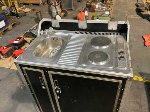 Kitchenette dans la mallette de vol