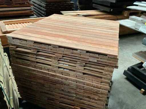 Piastrelle in legno duro per terrazza - 100x100 cm (20x)