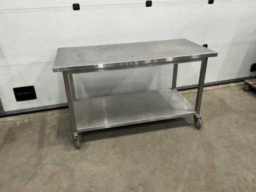Table de travail mobile en acier inoxydable