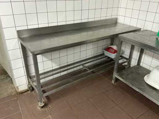 Stainless steel mobile work table
