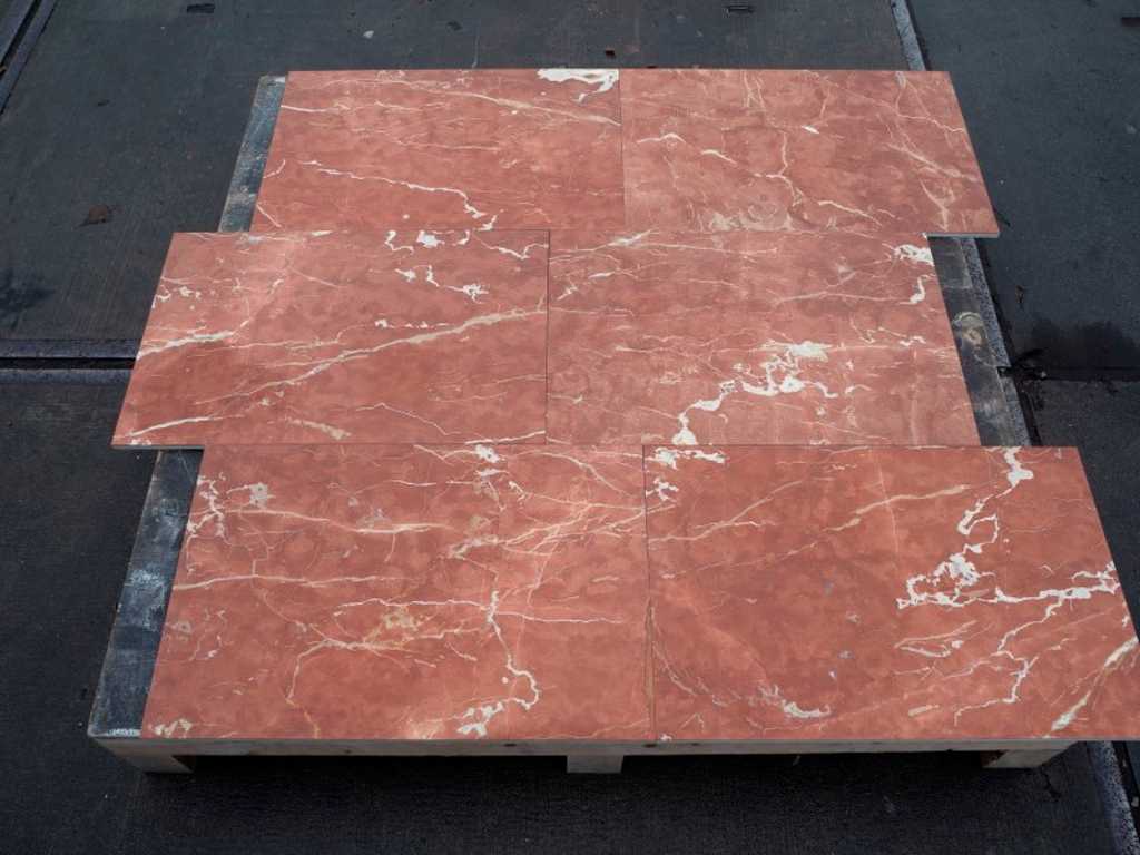 Natural stone tiles with ceramic underlay 61,2m²