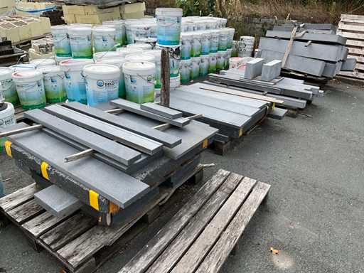 Graniet en blauwe steen