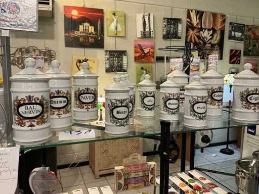 Antique apothecary jars (12x)